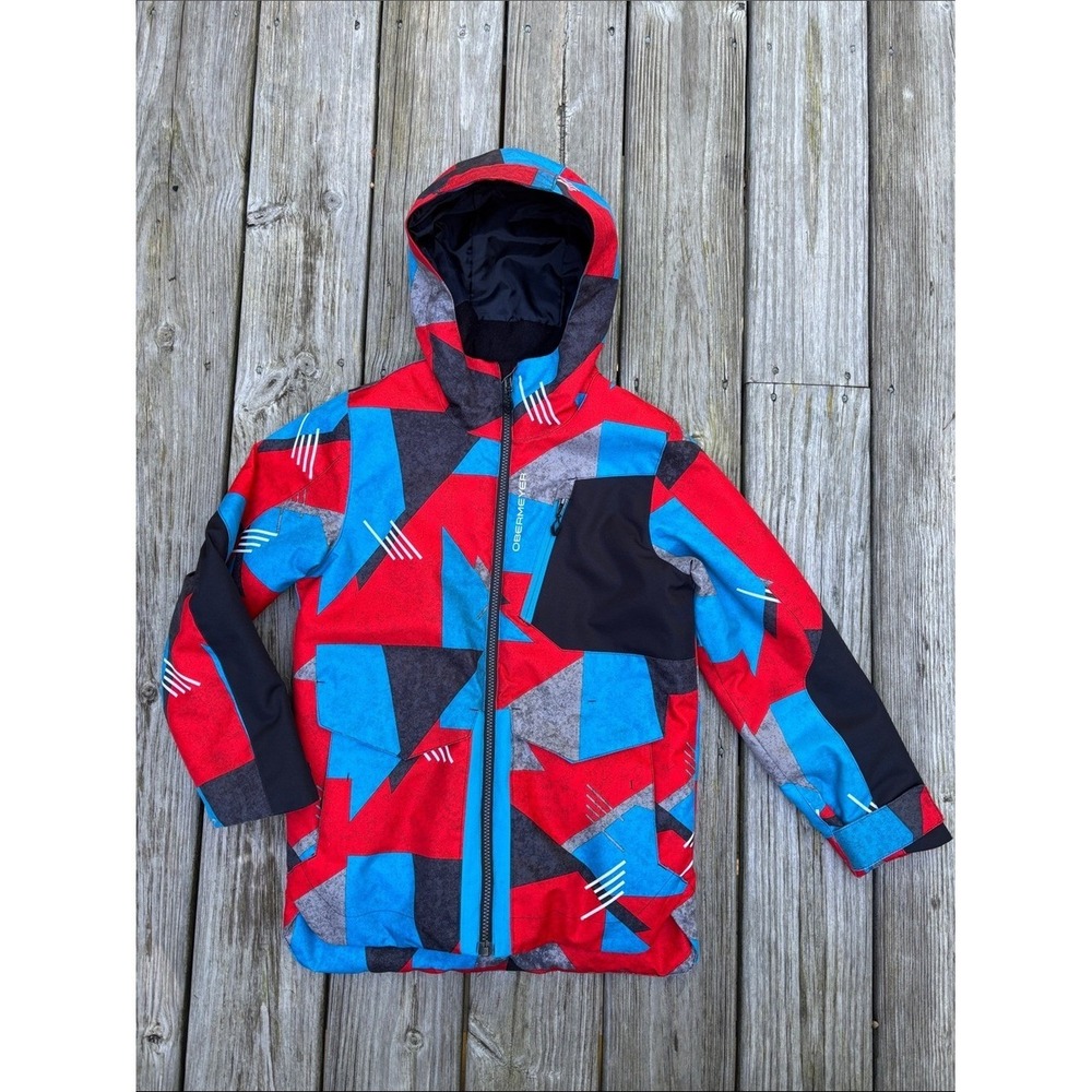 Obermeyer Kids Gage Waterproof Insulated Ski Snowboard Jacket Boys Size 8 Red